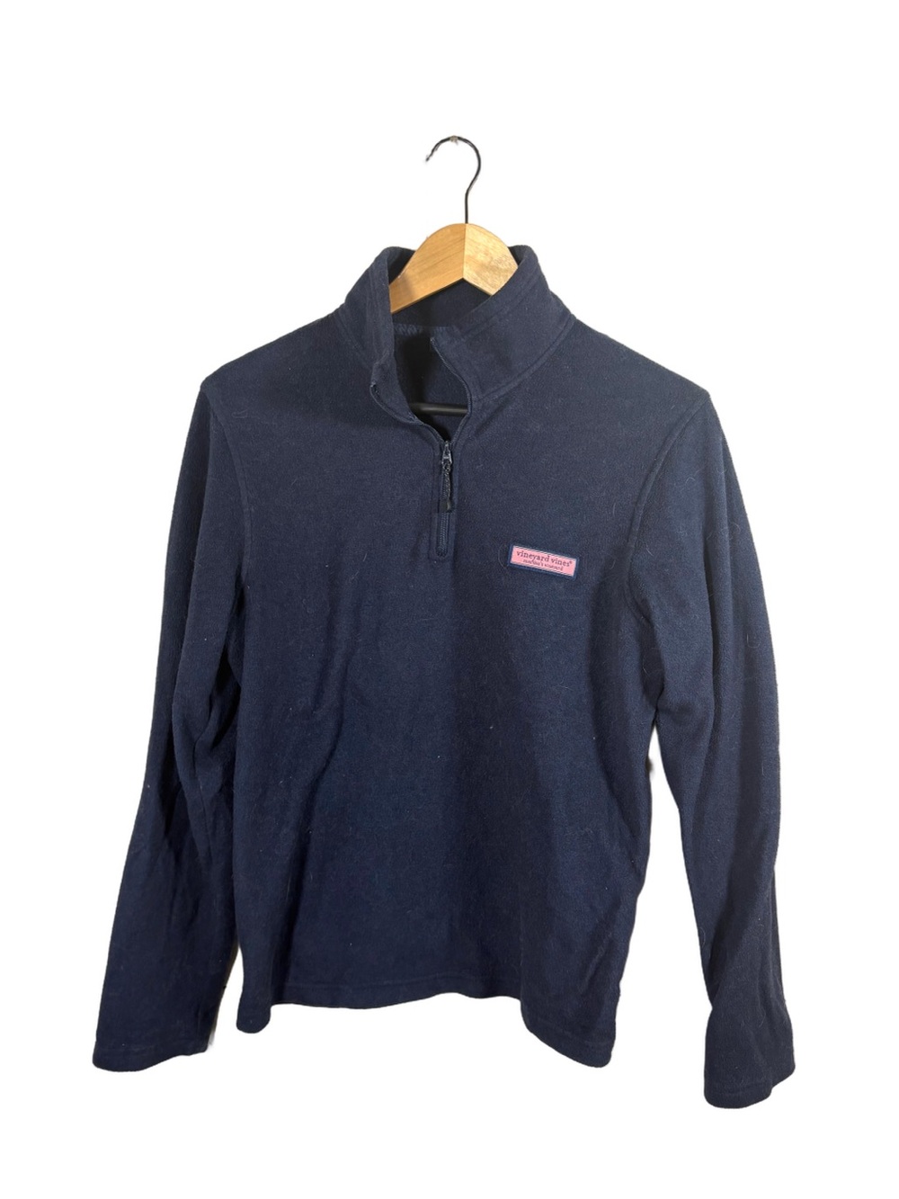 Vineyard Vines Womens XS Navy Gondola Fleece Quarter Zip Pullover